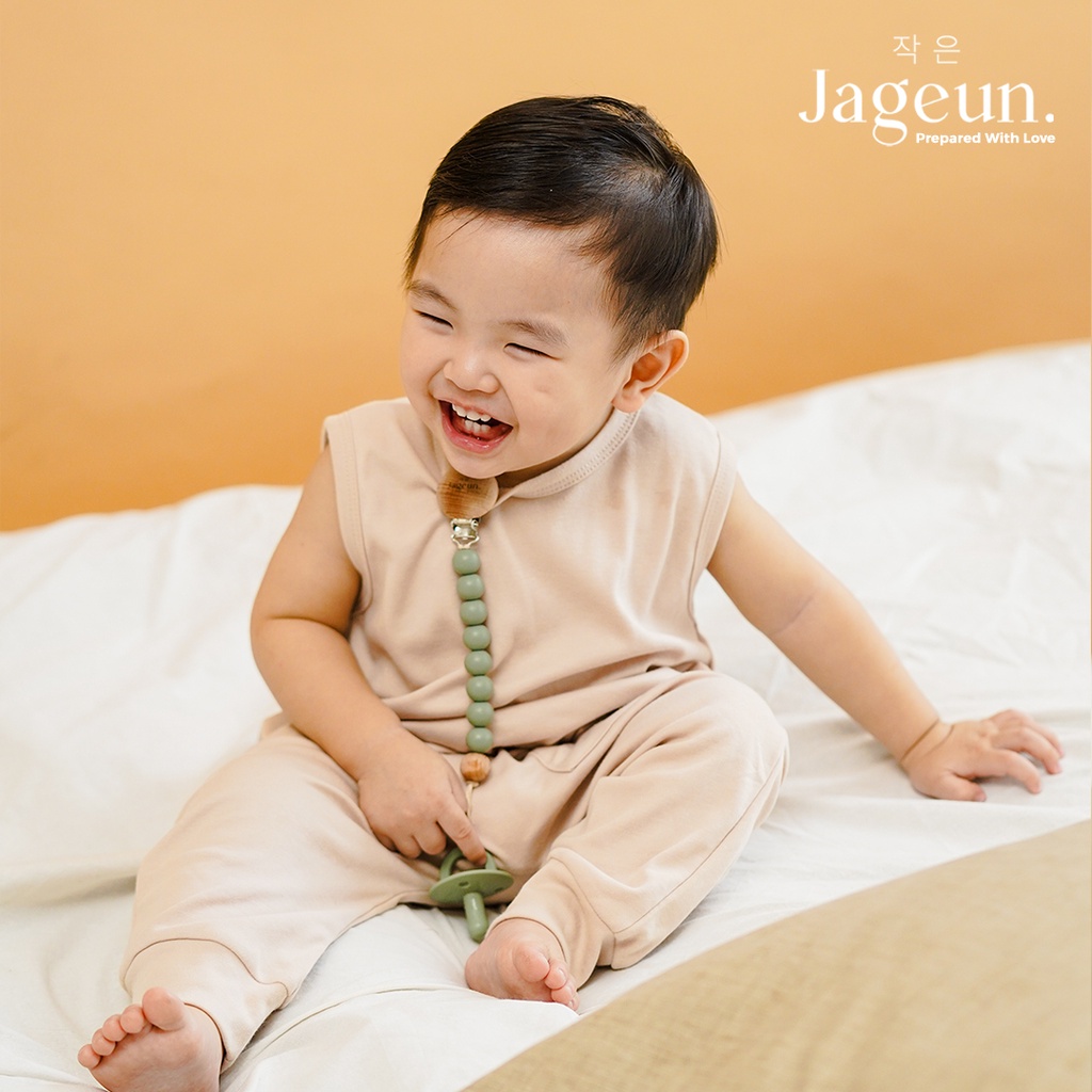 JAGEUN Premium Silicone Pacifier, Empeng Dot Bayi + Teether Gelang