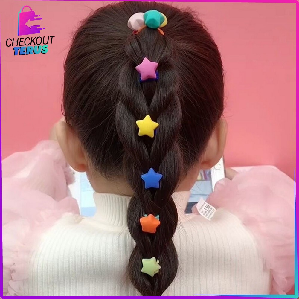 CT C331 Ikat Rambut Korean Style 10IN1 Aksesoris Fashion Rambut Cewek Kunciran Rambut Anak Perempuan Lucu