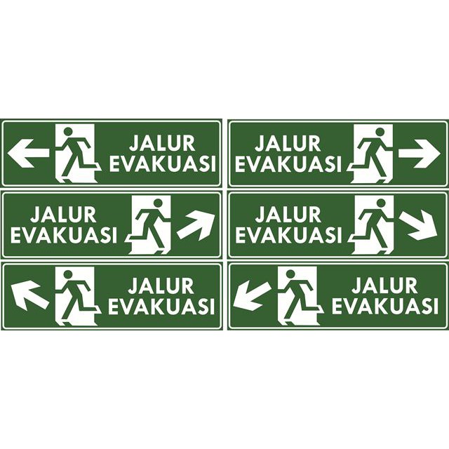 

STICKER JALUR EVAKUASI (HIJAU SOLID)