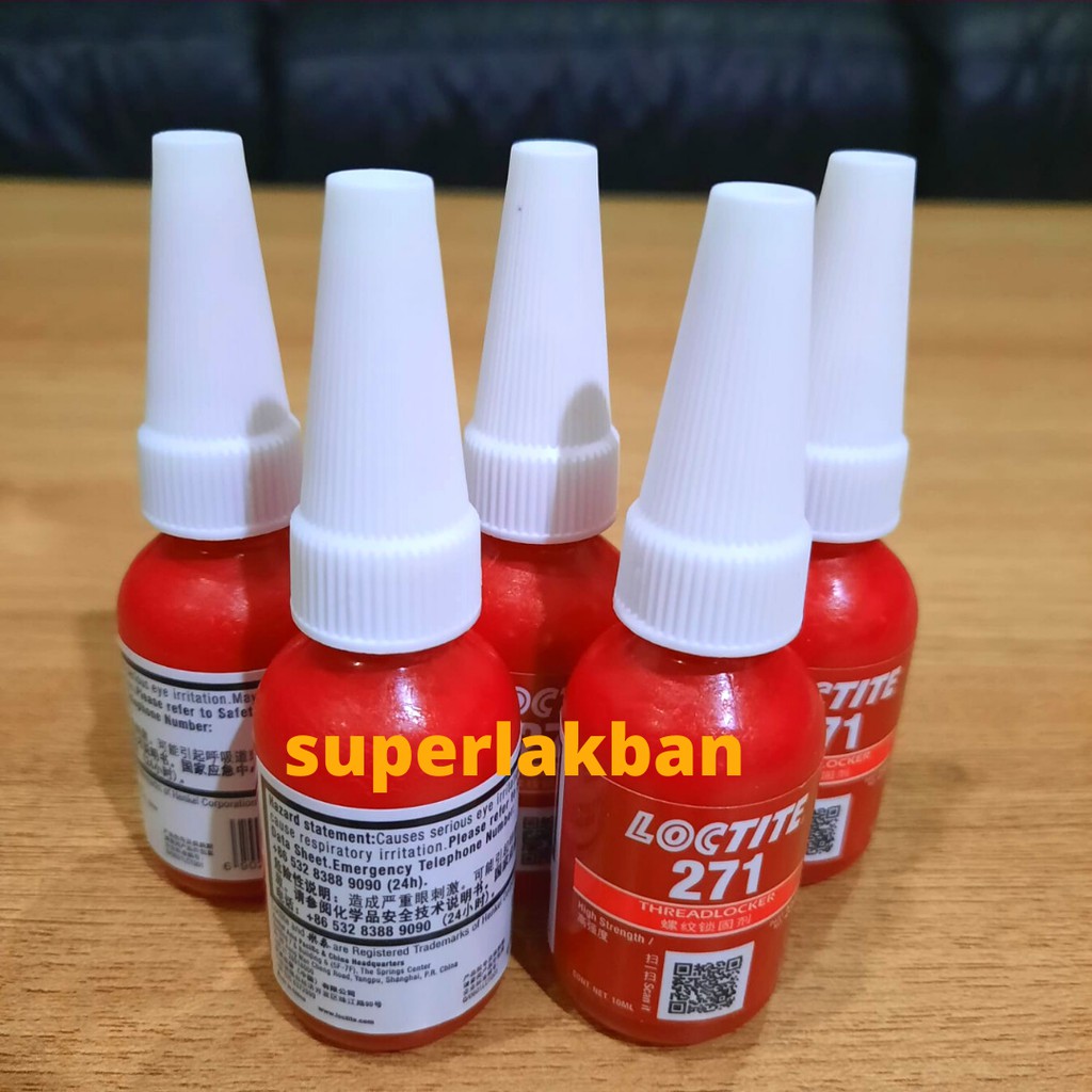 Lem Baut Loctite 271 Threadlocker 10ml Cegah Baut Kendur dan Berkarat