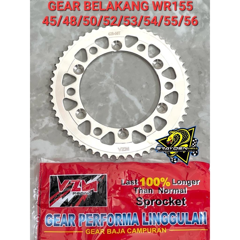 GEAR BELAKANG WR155 46 48 50 52 53 54 55 56 / GEAR BELAKANG WR155 SSS VZM /GEAR BELAKANG SSS WR155