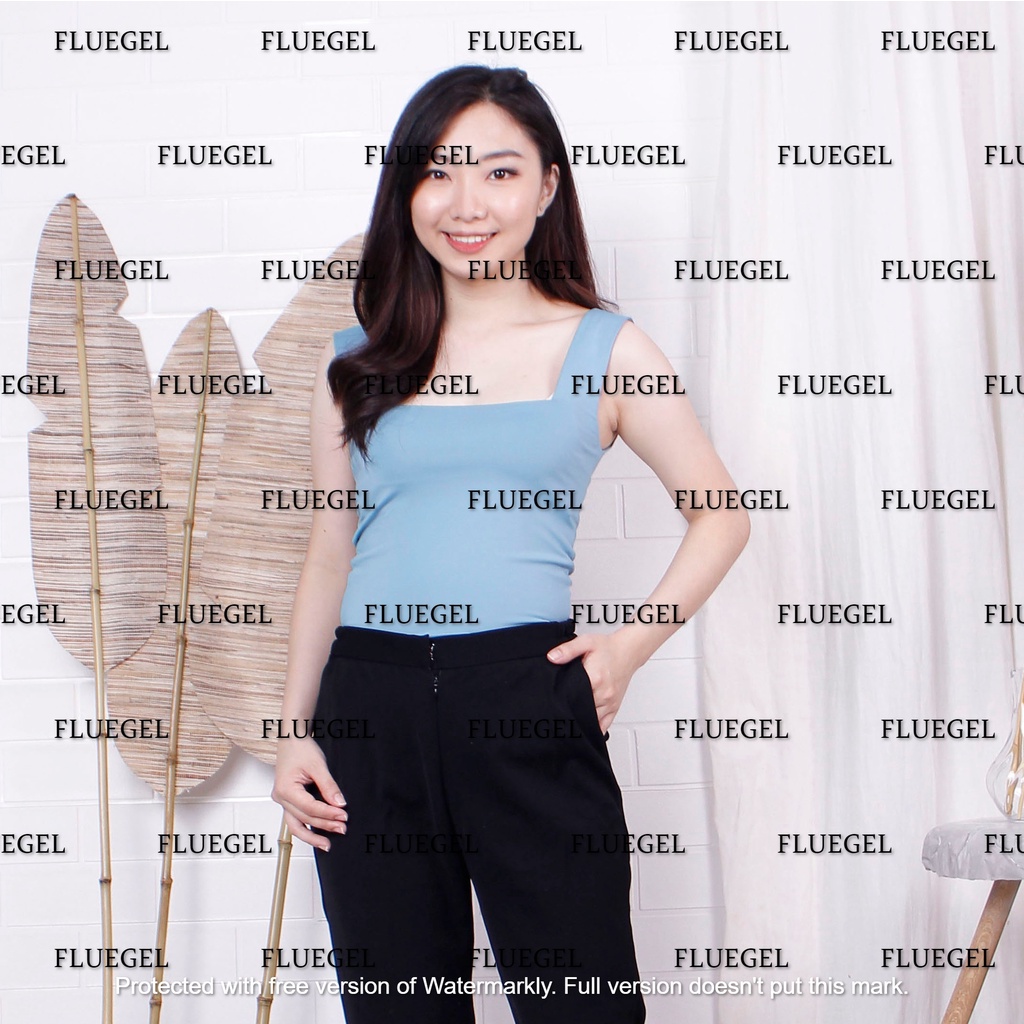 Fluegel Long Mia Crop Top Korea Fashion Atasan Wanita Tank Top Crop Fashion Wanita-8