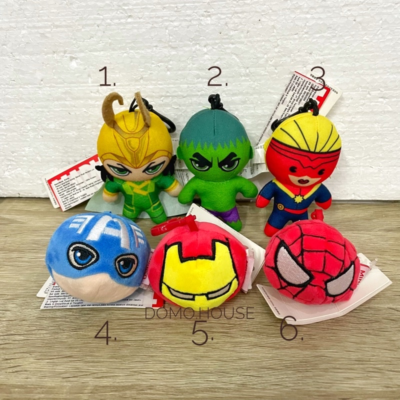MINISO MARVEL GANTUNGAN KUNCI BONEKA PLUSH PENDANT