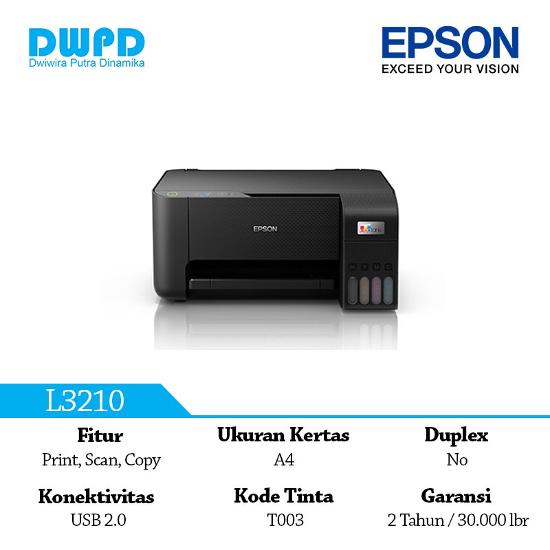 Epson Printer L3210 Print, Scan, Copy A4