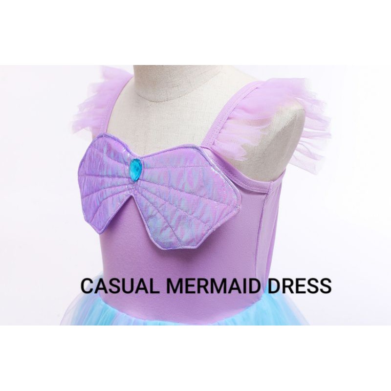 CASUAL MERMAID DRESS / DRESS PRINCESS ANAK / KOSTUM PRINCESS ANAK / GAUN ULANG TAHUN