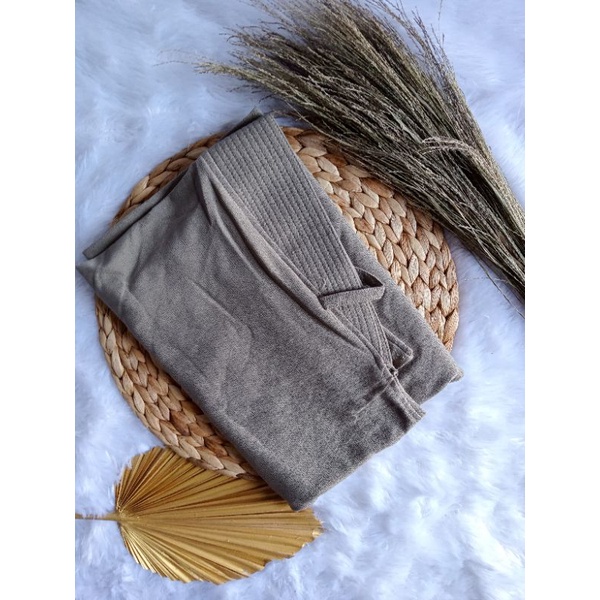 (AL-DHANS BERGO PED) HIJAB INSTAN BERGO PAD - JILBAB BERGO AD - JERSEY IRISH-Kheki