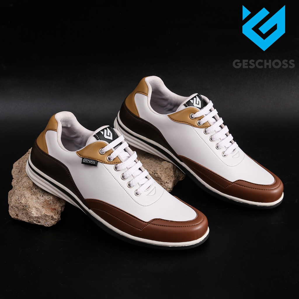 GESCHOSS VARIASI WARNA - Sepatu Pria Sneakers Putih Olahraga Cowok Sepatu Kasual Fashion Shoes Murah