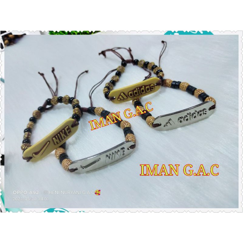 Gelang tangan adiddas dan nike/gelang tangan peria wanita adiddas manik