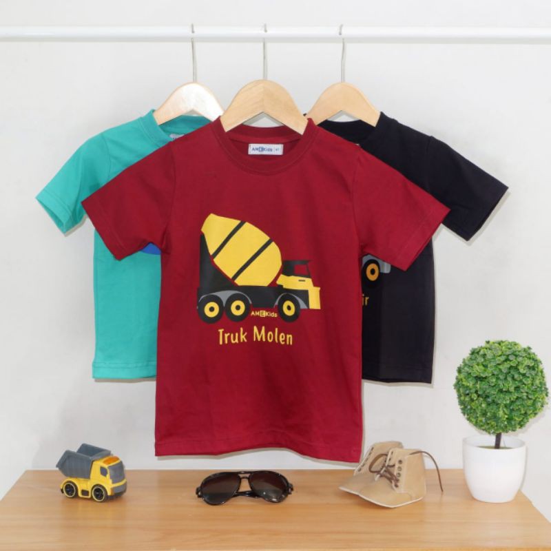 Kaos anak Transportation series Truk molen by amekids
