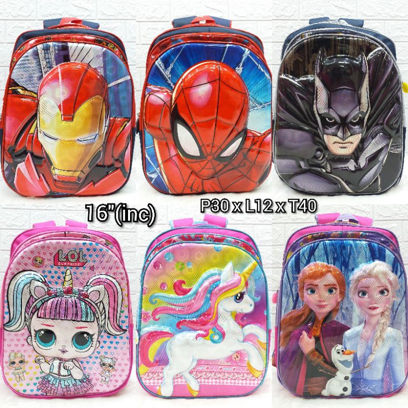 TAS RANSEL SEKOLAH SD/TAS SEKOLAH ANAK /TAS RANSEL SEKOLAH KARAKTER 16&quot;