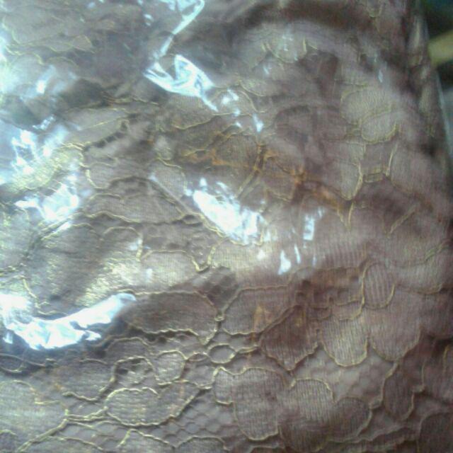 Setelan Pinkan Foil Dusty Nude Tanpa Glitter