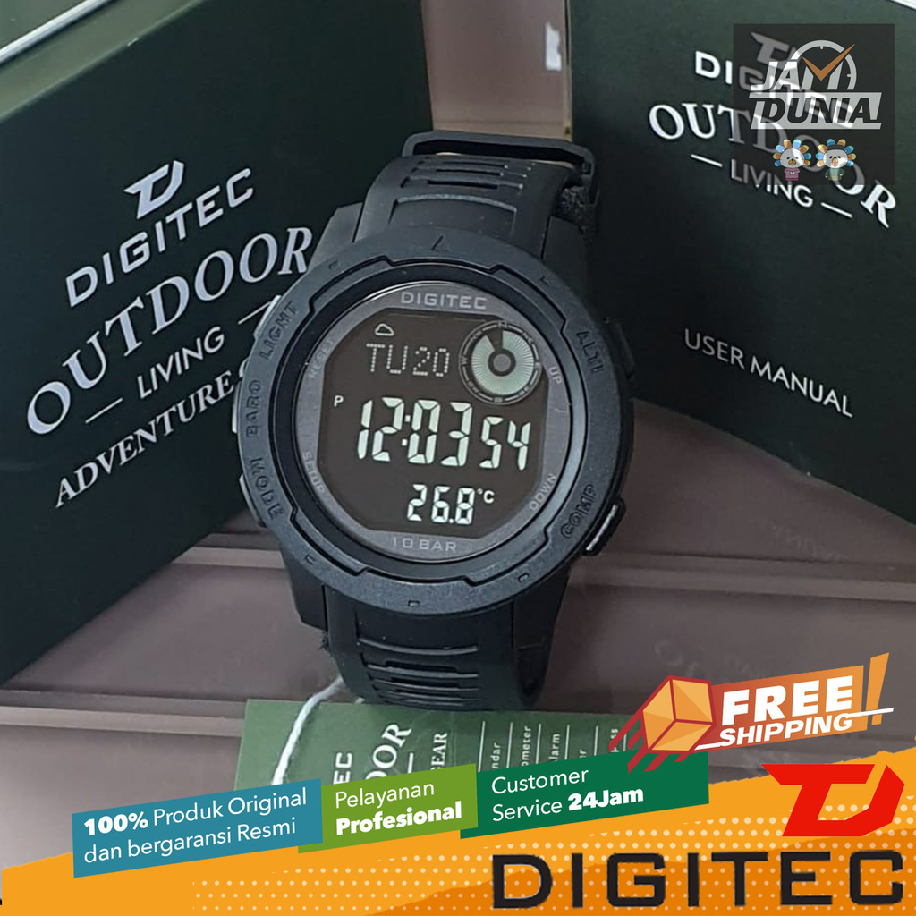 JAM DIGITEC ORIGINAL DS-8100 THT DG 8100 DIGITEC 8100 JAM TANGAN PRIA TR RS