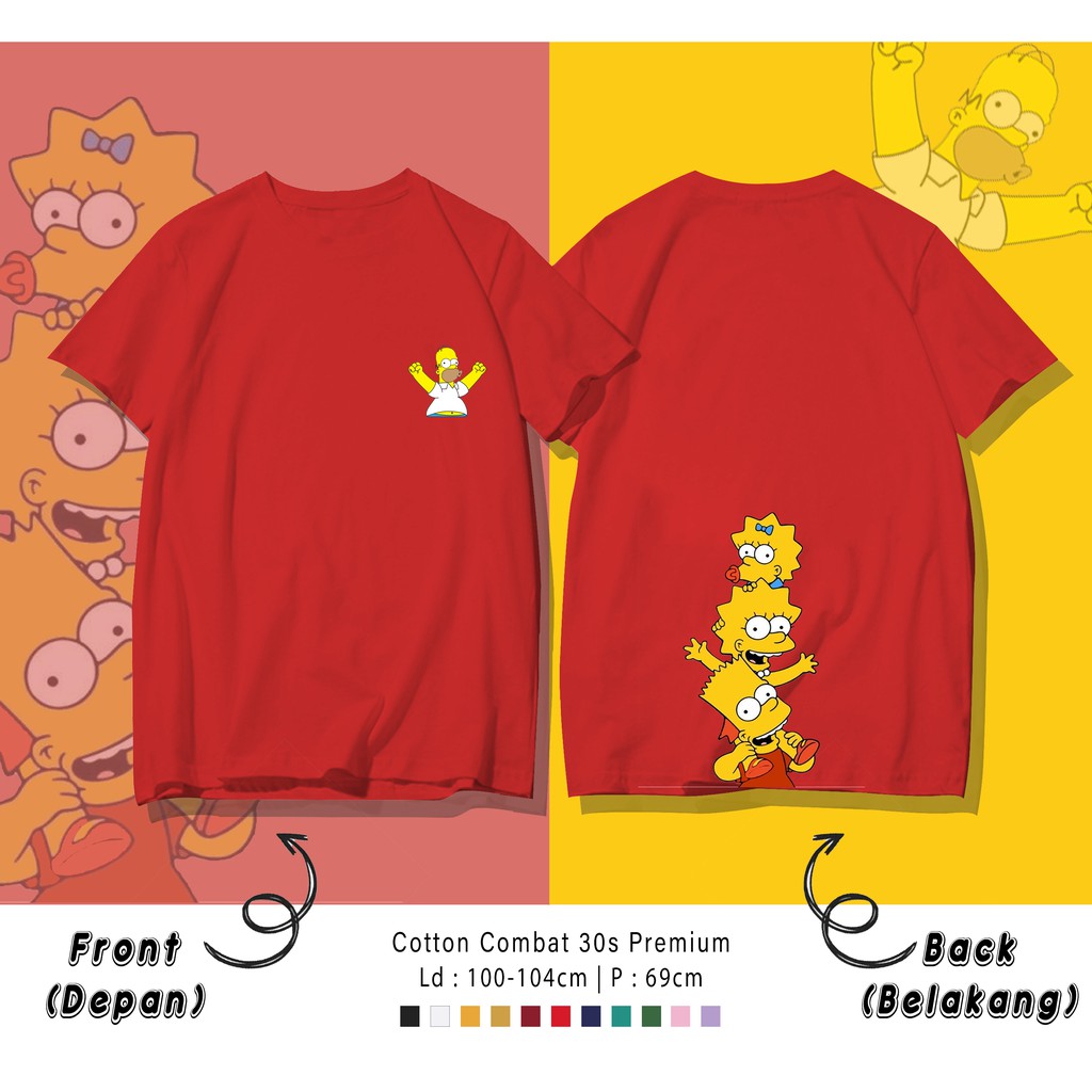 THE SIMPSONS  / TERMURAH BAJU KAOS KATUN WANITA/ PRIA UNISEX LENGAN PENDEK / TUMBLR TEE