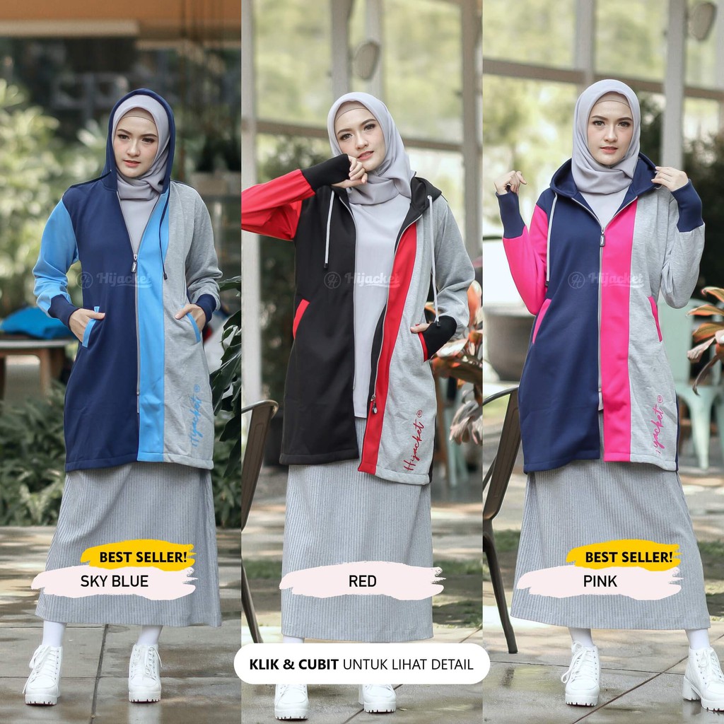 HIJACKET OKSANA ORIGINAL Jacket Hijaber Jaket Wanita Muslimah Azmi Hijab