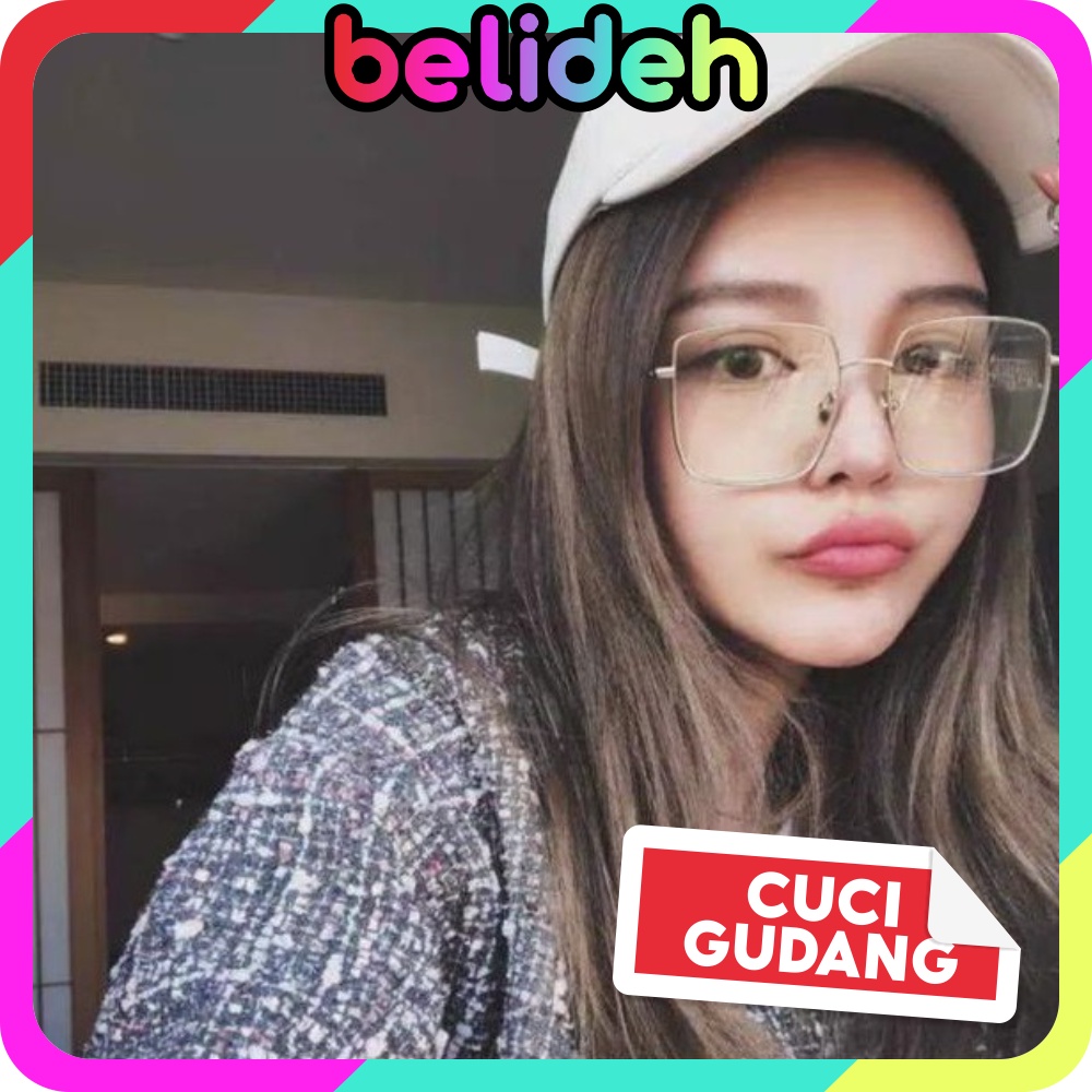 ☛BELIDEH☚ R176 Kacamata Petak Anti Radiasi Eyeglasses Unisex Fashion Style Korea Glasses