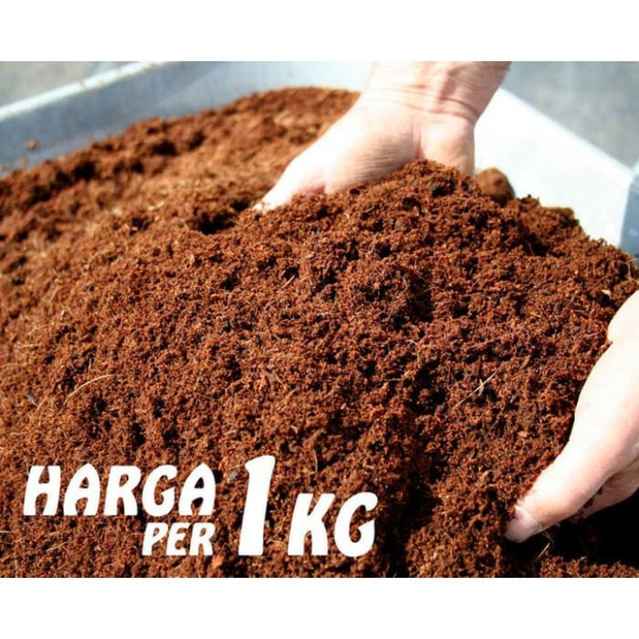 cocopeat /kokopit murni 1 kg - Sabut Serabut Kelapa Bubuk Murni Pupuk Media Tanam - Serbuk cocopeat - Kokopit media tanam - Media tanam kokopit - Kokopit untuk media cangkok - Pengganti media tanah - Pengganti tanah untuk tanaman - Pengganti tanah
