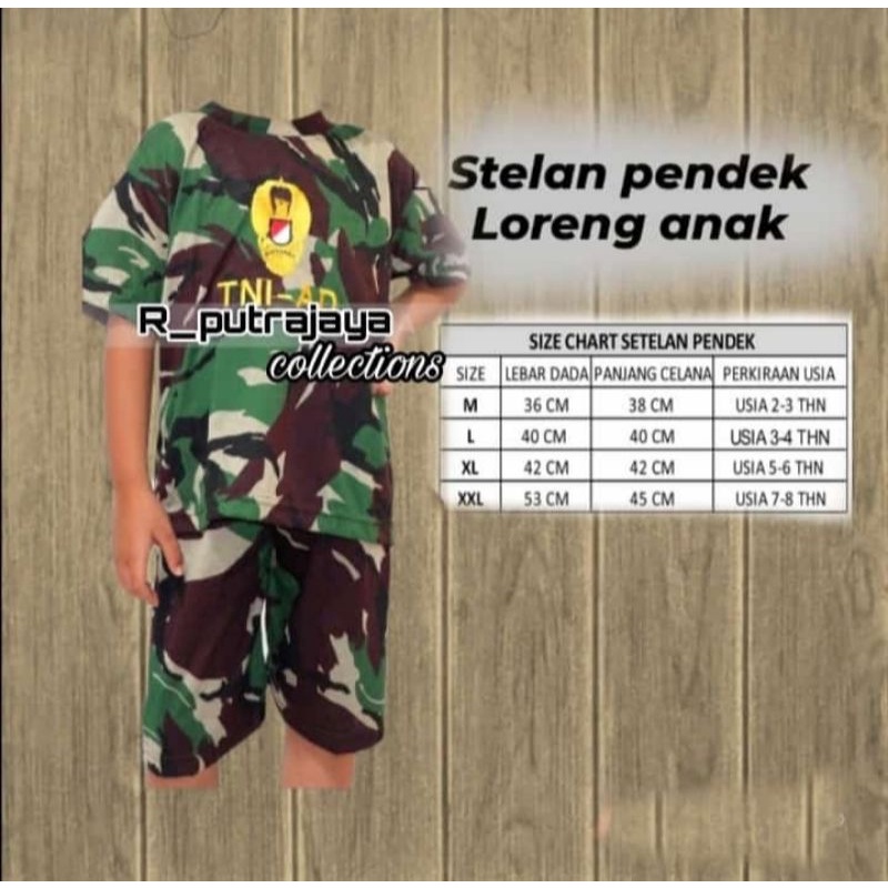 (COD)kaos loreng anak laki-laki/Kaos Loreng anak perempuan/kaos loreng anak TNI/kaos loreng anak