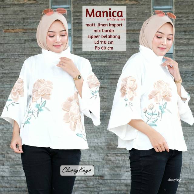 Blus putih bhn linen