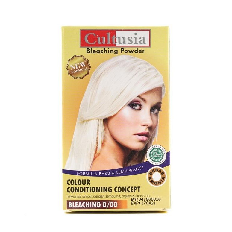 TBI Pewarna Rambut Halal Cultusia Bleaching Powder Silver Hair Platinum