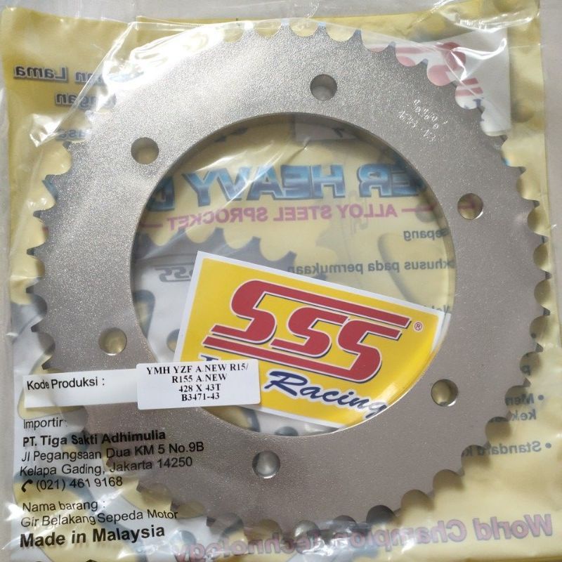 GIR GEAR SET GEARSET SSS 415 428 VIXION R15 CB CBR 150 SONIC SATRIA FU 150 VERZA RXK RX KING RXKING RXZ JUPITER MX KING TIGER JUPITER Z VEGA F1ZR MEGAPRO SUPRA R15 V3 V4 M KLX 150 DTRACKER CRF 150 XSR MT15 VIXION R BYSON SUPRA REVO KARISMA BLADE WIN NINJA