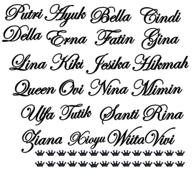 Ring bros hijab custom nama Anti karat dan anti hitam