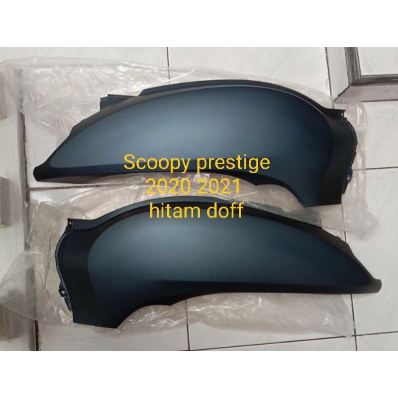 cover tameng body bodi belakang scoopy prestige 2020 2021 hitam doff original