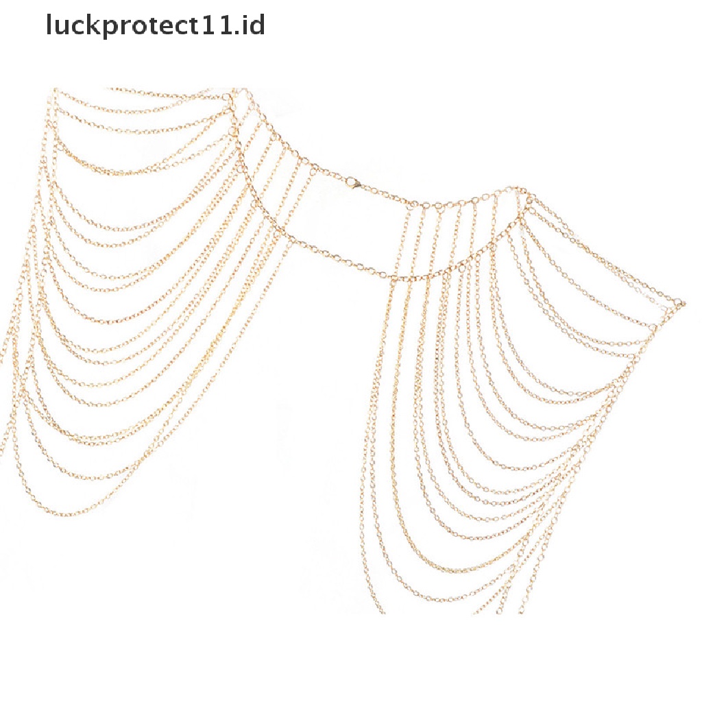 &lt; Luckprotect11. &lt; LuckproteksiKalung Rantai Badan Model Rumbai Untuk Wanita