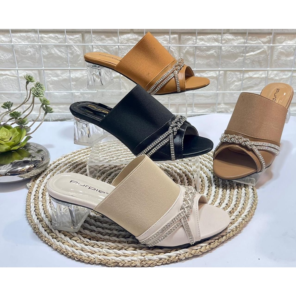 Sandal Purple Y014 - Sepatu Wanita Heels - Heels Shoes Purple