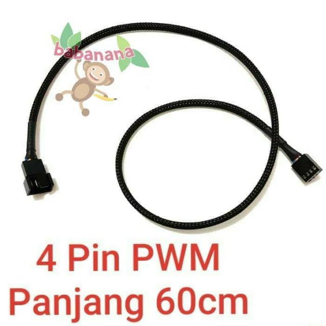 Kabel Extension 4 pin fan Sleeved panjang