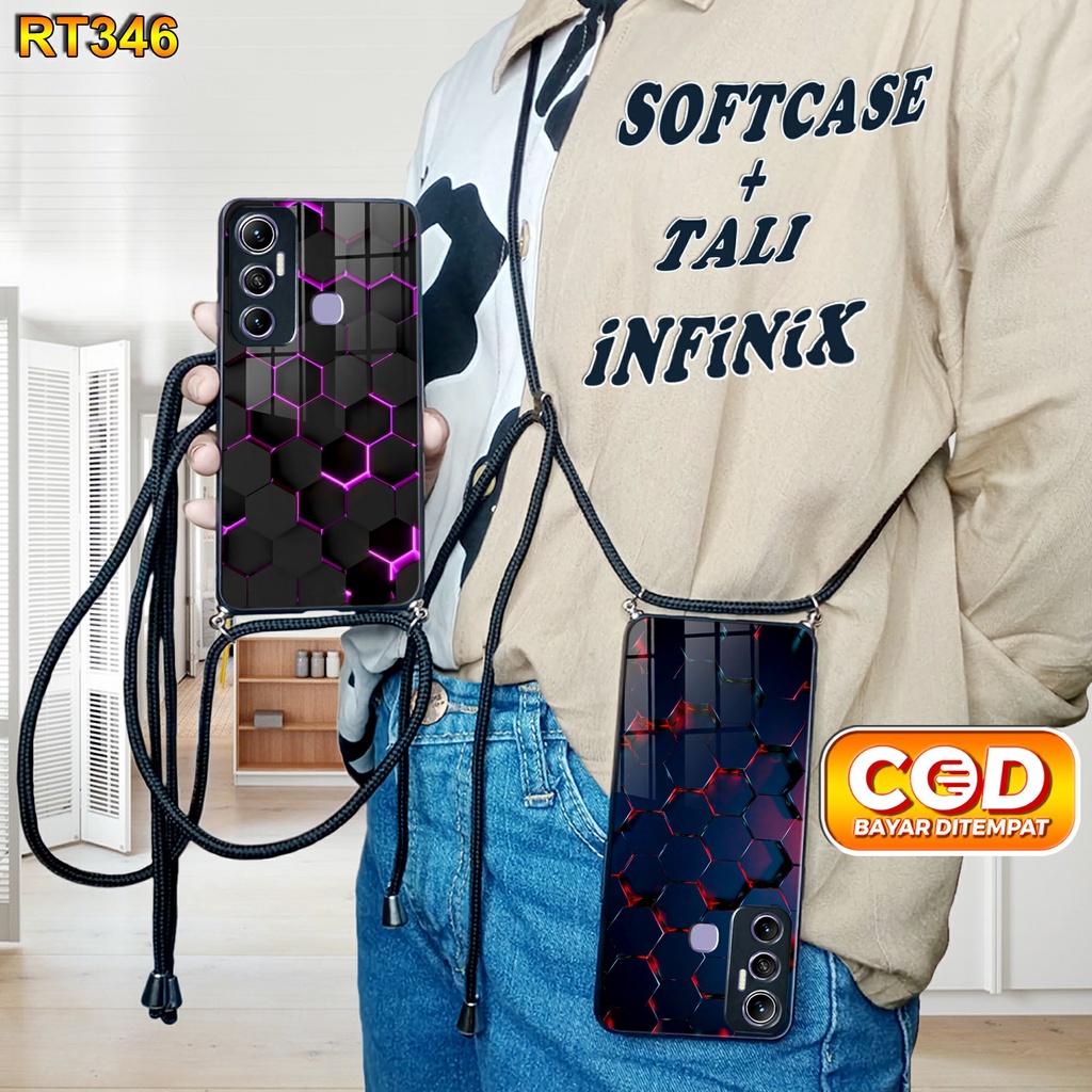 RT346 Softcase Kilau + Tali infinix Hot 11 Case Kilau Hot 8 Hot 9 Hot 9 play Hot 10 Hot 10 play Hot 