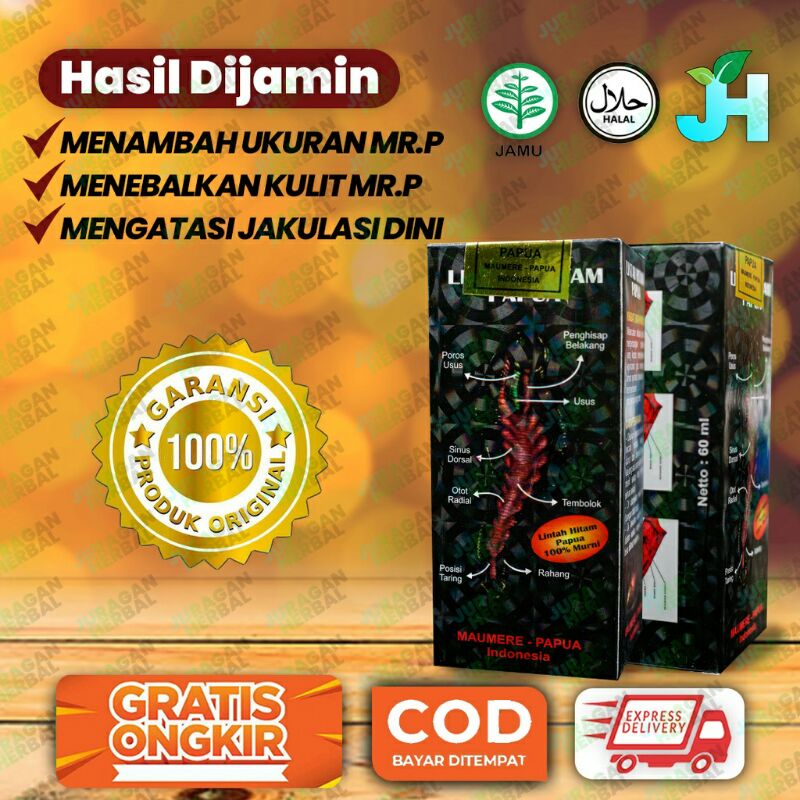 Lintah Hitam Papua Minyak Pembesar Panjang Vital Penis Mr P Pria Perkasa Permanen Kuat Tahan Lama At