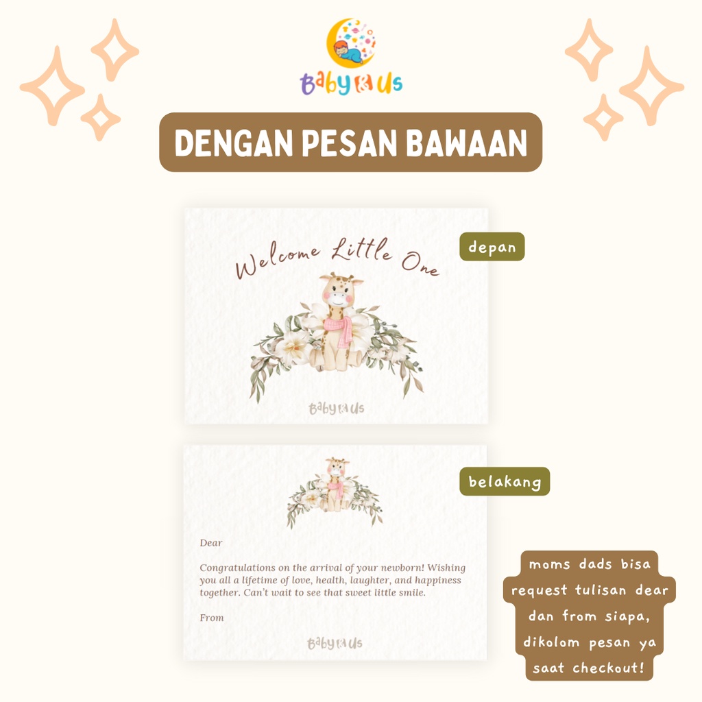 Baby &amp; Us - Kartu Ucapan / Greetings Card Kado Lahiran Bayi Newborn Baby Aesthetic