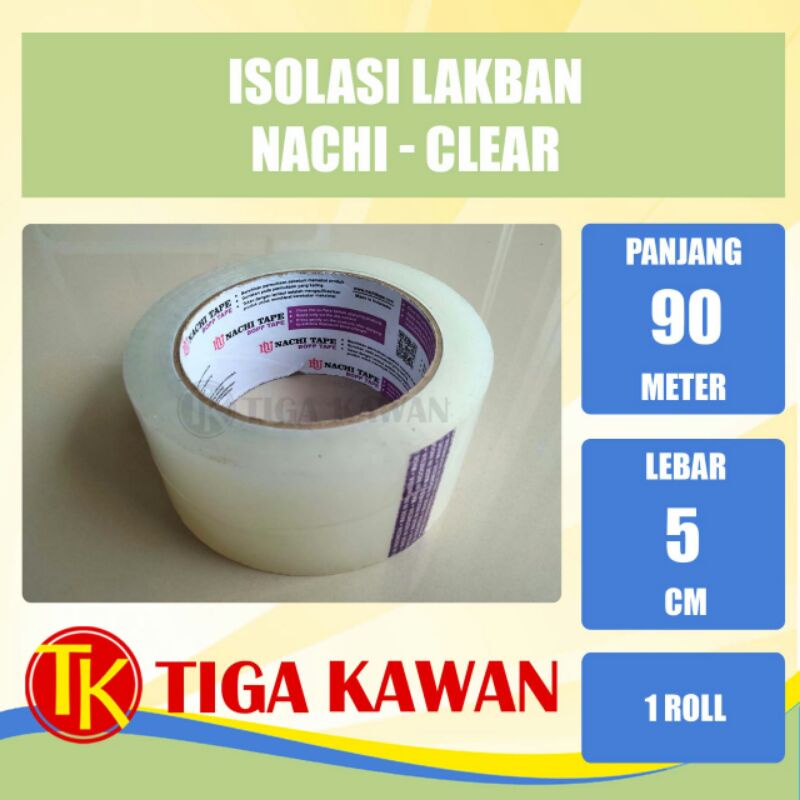 

ISOLASI LAKBAN NACHI CLEAR / COKLAT 48mm x 100yard