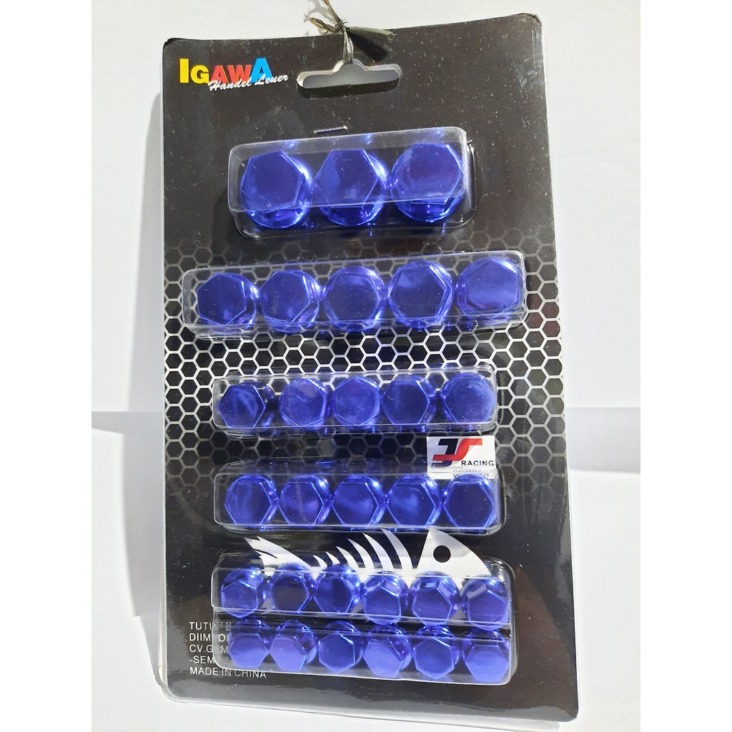 Tutup Baut Monel Set 30 Pcs Tahan Panas || Tutup Baut Monel Universal 30 Pcs Gold Red Blue