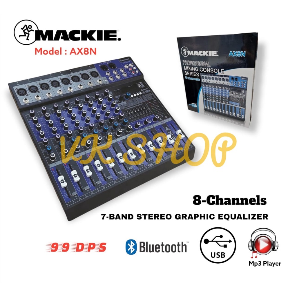 MIXER AUDIO MACKIE AX8N / AX 8N USB - MP3 - BLUETOOTH 8 CHANNEL