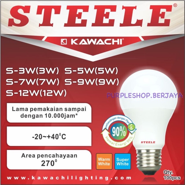 Kawachi Steele Led Lampu 9Watt