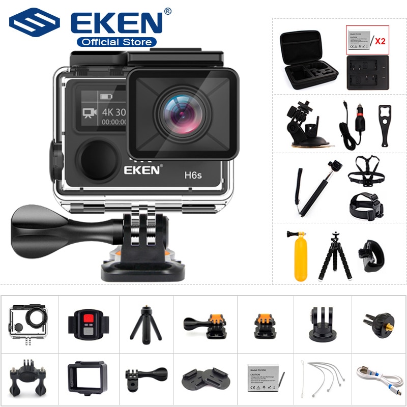 Original Eken H6s Ultra Hd Action with Ambarella A12 Chip 4k/30fps 1080p/60fps Eis 30m Waterproof Sp