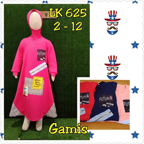 Baju Gamis Anak Perempuan 4-12 thn LK625