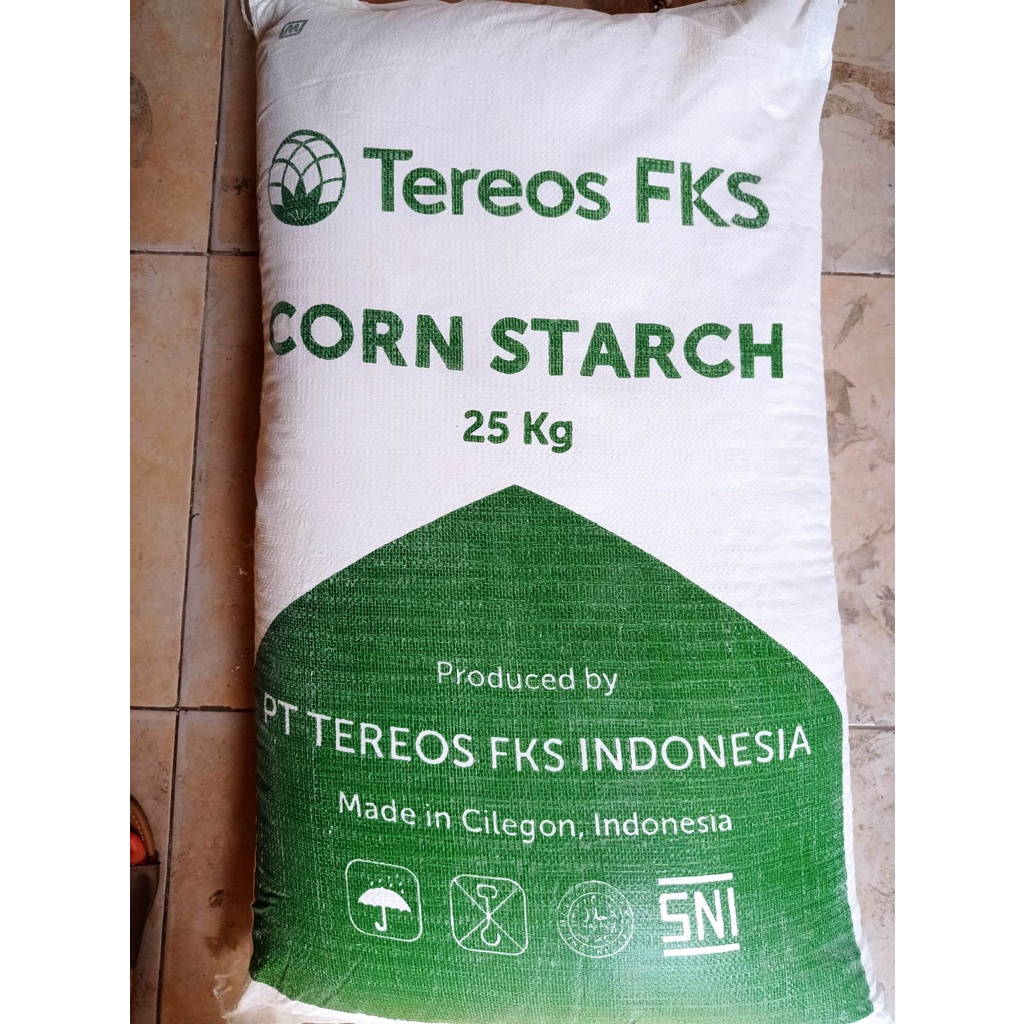 KHUSUS JNE CornStarch Tereos / Tepung Maizena Tereos FKS 1 sak 25 kg / Corn Starch / Tepung Jagung