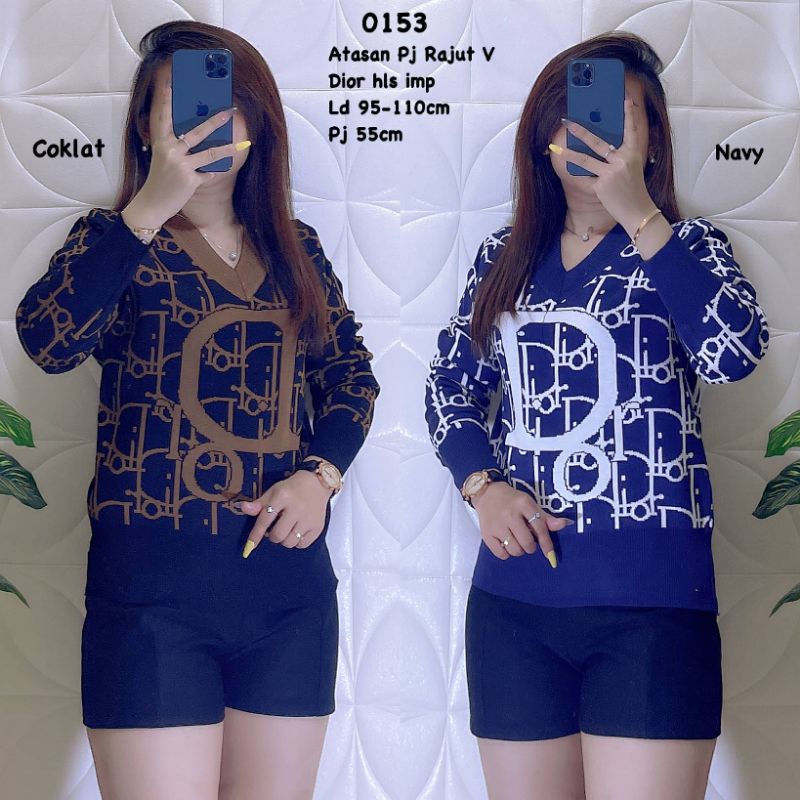 0153 Baju Rajut Pj V Dior hls imp CN