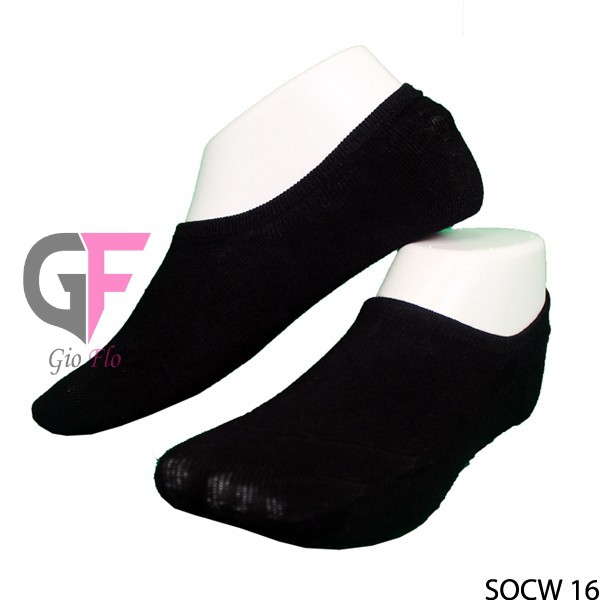 GIOFLO Kaos Kaki Untuk Wanita Katun Hitam Black / SOCW 16