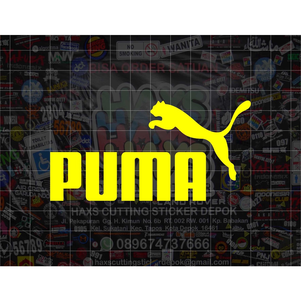 Cutting Sticker Logo Puma Ukuran 10 Cm Untuk Mobil &amp; Motor