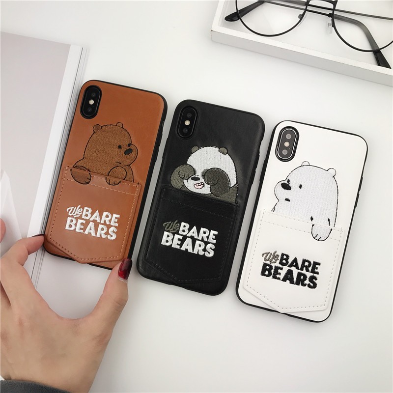 iPhone 11 Pro Max XR XS SE2 i6 7 8Plus Soft Case Casing Desain We Bare Bears untuk COVER