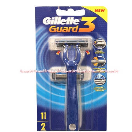 Gillette Guard 3 3Blades Pisau Cukur Gilete Pria Biru Gillete Murah Biru PISau Cukur Pria