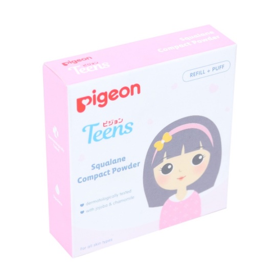 PIGEON Teens Refill Compact Powder Natural Look 14Gr / Refill Bedak Padat Remaja