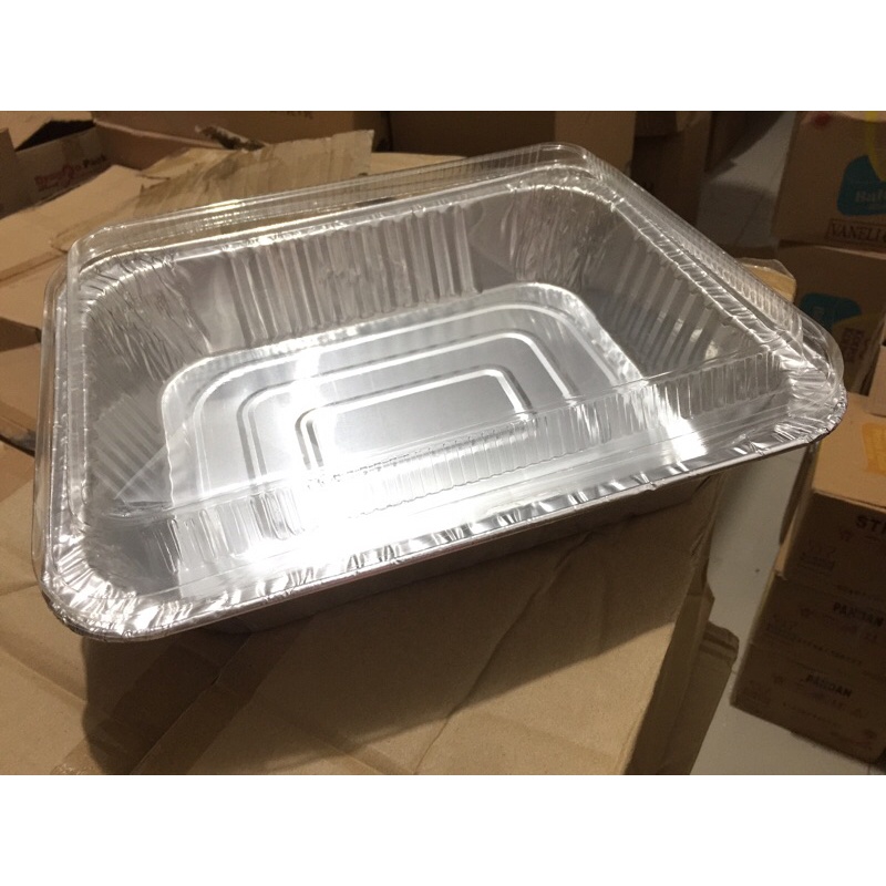 Aluminium Tray BX-53920 dan Tutup Alumunium Plate Wadah Makanan