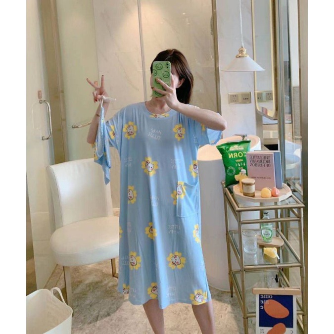 Daster import jumbo murah daster wanita dewasa daster piyama motif murah daster spandek Korea murah