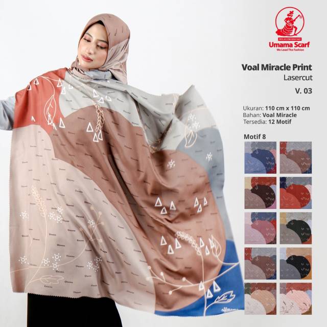 kerudung voal miracle print lc/voal miracle motif