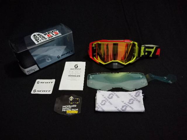 Kacamata Goggle SCOTT Prospect + Clear Lensa Motocross Enduro Trail Adventure