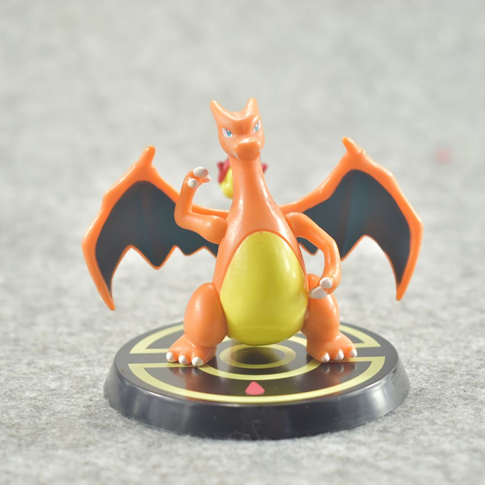 QUINTON 6Pcs/Set Pokemon Figure Collectible Model Toys Action Figure Mewtwo Charizard Venusaur Squirtle Charizard X PVC Pikachu